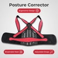 thumbnail image 5 of Back Brace Posture Corrector, Shoulder Straightener, Adjustable Full Back Support for Women and Men, Upper and Lower Back Pain Relief - Scoliosis, Hunchback, Hump, Thoracic, Spine Corrector - Large, 5 of 8