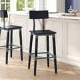 thumbnail image 3 of BizChair Backrest Bar Stools, Black (Set of 4), 3 of 17
