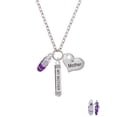 thumbnail image 2 of Delight Jewelry Silvertone 3-D Purple Running Shoe Always My Mother Bar Zoe Necklace, 2 of 4