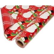 Christmas Wrapping Paper Reversible Jumbo Roll, Snowflakes (1 Pack, 175 Sq. Ft.)