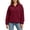 Wine, variant on AKOEE Quarter Zip Pullover Womens Fleece Fuzzy Sweater Loose Long Sleeve Casual Warm Plain Sweatshirts Winter (M, Blue)