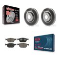thumbnail image 1 of Transit Auto Front Coated Disc Brake Rotors and Ceramic Pads Kit for Car 2003-2014 Volvo XC90 with 328mm Diameter Rotor KGC-100206, 1 of 11