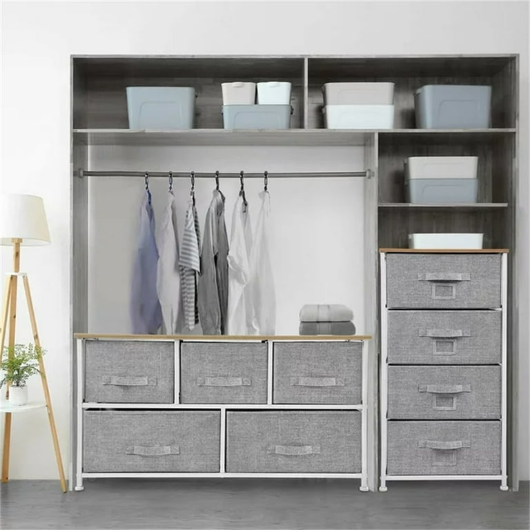 Bigroof Gray Dresser Dresser with 4 Drawers, Fabric Chest of Drawers for  Bedroom, Living Room, Entryway - Walmart.com
