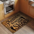 thumbnail image 2 of 2x3 Ft Entryway Area Rug, Please Remove Your Shoes Kitchen Rug Runner Washable Floor Mat, Farmhouse Brown Wooden Grain Non Slip Indoor Door Mat Throw Carpet for Bathroom Living Room Bedroom, 2 of 8