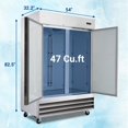 thumbnail image 4 of Smad 47 Cu ft Upright Commercial Freezer Removeble Shelves, Inner Lighting, Restaurant, Bar, Shop, 4 of 5