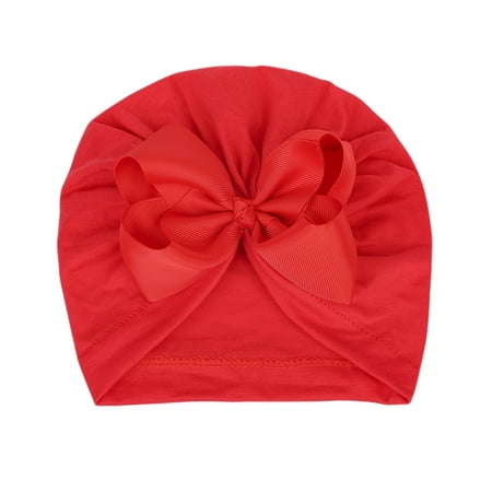 

ãTOTOãBaby Hats Caps Toddler Baby Boys Girls Stretch Striped Bow Breathable Hat Caps Headwear 3 Years