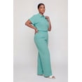 thumbnail image 2 of Women's Plus Size High Waisted Seersucker Wide Leg Pants, 2 of 4