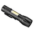 thumbnail image 3 of 2 Rechargeable Mini Tactical COB LED Flashlight 3 Light Mode Adjustable Focus 4", 3 of 3