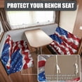thumbnail image 2 of XYZCANDO American Flag RV Dinette Cushion Covers Camper Decor Stretchable Slip Covers for Loveseat Universal Bench Cushion Washable Sofa Covers for 2 Cushion Couch Camper Must Haves Red, 2 of 7