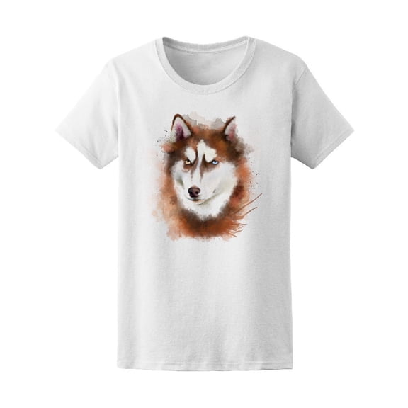 Portrait Of Husky Watercolor Tee Men's -Image by Shutterstock