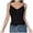 Black, variant on MIASHUI Slim Fit Ribbed V Neck Lace Trim Crop Camisole Sleeveless Tank Top For Women Green,XL