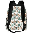 thumbnail image 3 of Zufioo Winter Woodland Friends Print Fashion Large Capacity Backpack, Zippered Multi-compartment Travel Work Campus Lightweight Backpack, Unisex, 3 of 5