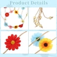 thumbnail image 4 of Unique Bargains Flower Headband Summer Sunflower Bouquet Headband Bohemian Style for Women Assorted Color, 4 of 7