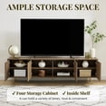 thumbnail image 4 of EDYO LIVING Mid Century Modern TV Stand for 75" TV, Entertainment Center, Media TV Console for Living Room, Rustic Oak, 4 of 6