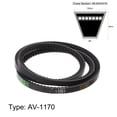 thumbnail image 2 of Unique Bargains 1170mm Inner Girth 10mm Width Cogged V Belts Rubber Drive Belt for Power Transmission, 2 of 6