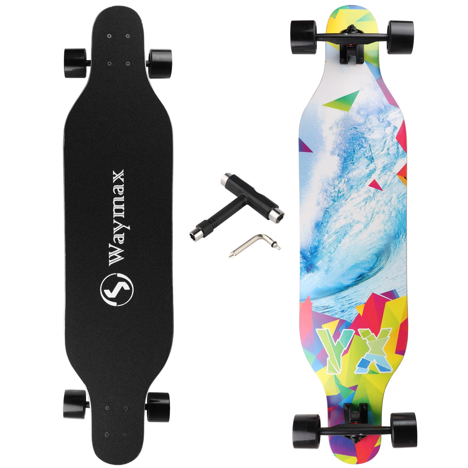 PRO Skateboard Complete for Adults and Beginners 41 Inch Drop Down