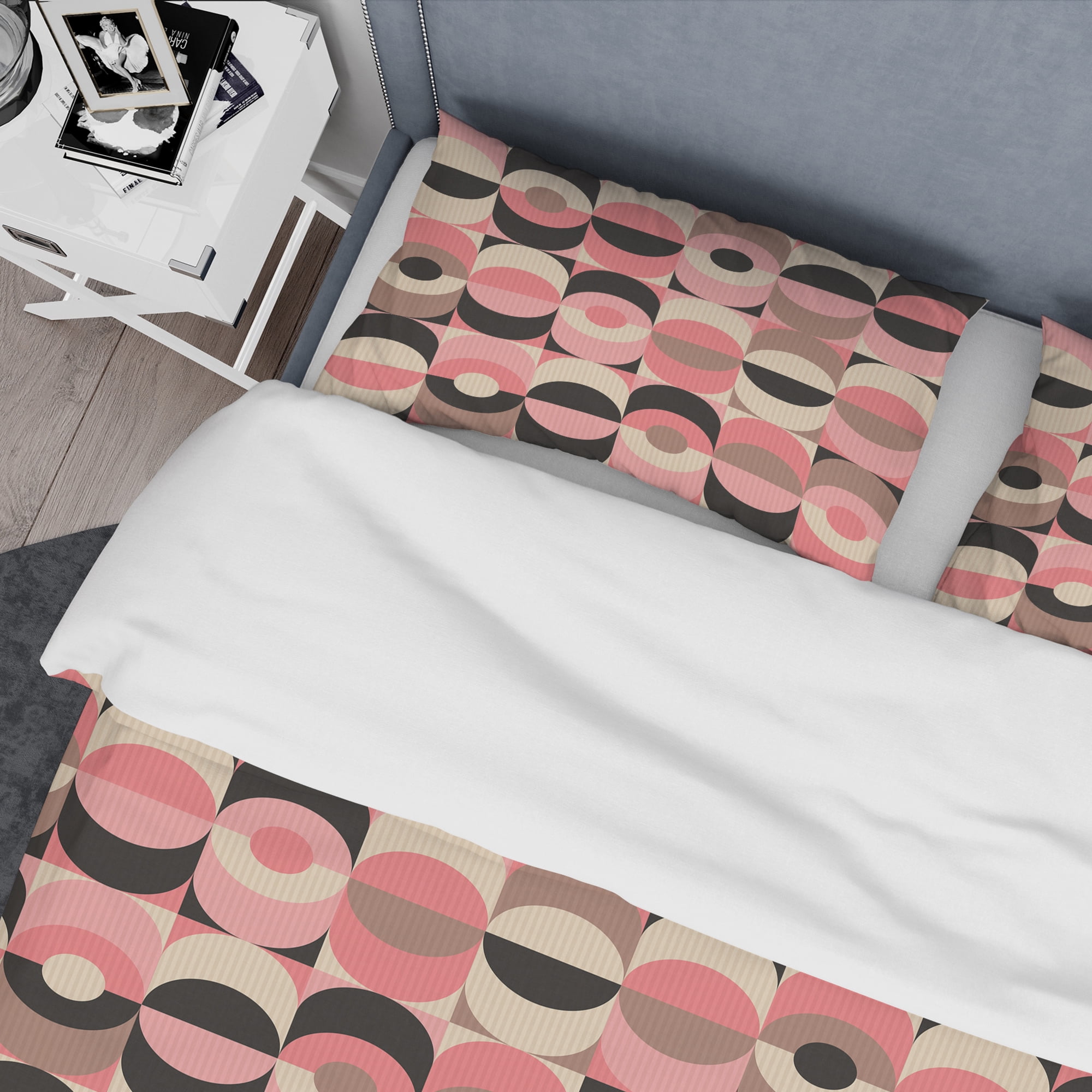Designart 'Retro Geometric Design XI' Mid-Century Modern Duvet Cover Set
