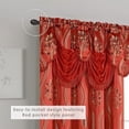 thumbnail image 4 of Luxurious Beautiful Curtain Panel Set with Attached Valance and Backing 54" X 84 inch (Set of 2), Red, 4 of 6