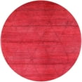thumbnail image 1 of Ahgly Company Indoor Round Mid-Century Modern Red Oriental Area Rugs, 6' Round, 1 of 6
