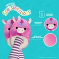 thumbnail image 4 of Squishmallow Lola The Unicorn  Dual Sizes Girls Slippers. (Little Kids), Tie Dye Purple, 2-3, 4 of 6