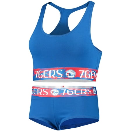 Philadelphia 76ers Concepts Sport Women's Bralette & Boyshorts Set - Royal/Red