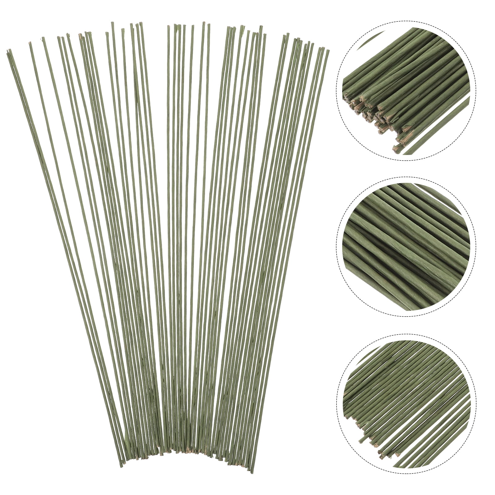 YOSADIER Green Floral Picks with Wire for Wedding Decor and Crafts 400Pcs