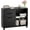 BLACK, variant on CL.HPAHKL Mobile File Cabinet, 3 Drawer Lateral Filing Cabinet with Wheels & Adjustable Open Shelves, Printer Stand Wood Storage Organizer for Home Office, Black