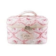 thumbnail image 1 of BKER Cute Makeup Bag Beautiful Flower Quilted Makeup Bag Travel Storage Bag, 1 of 3