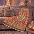 thumbnail image 6 of Bohemian Floral Pumpkin Bat Autumn Festive, Festive Botanical Garden Scene, Warm Flannel Blanket for Sunroom and Reading Nook, Garden Lovers Thanksgiving Gift, Artistic Home Decor, 6 of 9