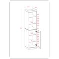 thumbnail image 5 of 100% Solid Wood 16.5" Bathroom Storage Cabinet with Clear Glass Doors and Adjustable Shelves, 5 of 5