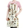 thumbnail image 5 of Brown Mushroom Label Light Pattern Apron-Garden Aprons for Women with Pockets-Cotton Linen Waterproof Kitchen Cooking Gardening Aprons Adjustable for Kitchen,Cooking,BBQ and Salon 33x27 Inch, 5 of 7