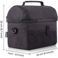 thumbnail image 3 of Lunch Bag with YKK Zip and Adjustable Shoulder Strap - Black, 3 of 7
