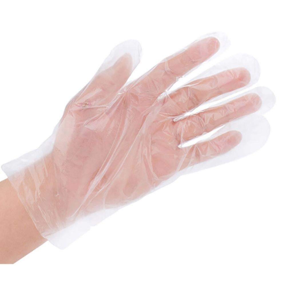 100pcs Disposable Plastic Gloves Food Cleaning Catering Personal Protective Hand 
