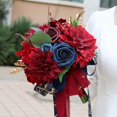 thumbnail image 2 of Fleurs Artificielles Roses Bouquets de Mariage Tenue de Mariée Exquise Élégante, 2 of 9