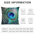 thumbnail image 5 of Nawypu  Colorful Peacock Feather Decorative Throw Pillow Cases Standard  Cushion Cover Natural Style for Home Sofa Couch Decor Pillowcase Green Blue, 5 of 5