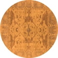 thumbnail image 1 of Ahgly Company Indoor Round Oriental Orange Industrial Area Rugs, 6' Round, 1 of 4