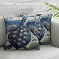 thumbnail image 3 of Orinice Sea Turtle Throw Pillow Covers  Set of Ocean Vintage Animals Pillow Cases Cushion Covers For Living Room Bedroom Reptile Tortoise Decor Coastal Throw Pillowcases for Sofa Couch Chair White, 3 of 5