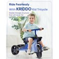 thumbnail image 3 of Triciclo KRIDDO para niños de 24 meses a 4 años, color azul deportivo, 3 of 7
