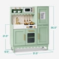 thumbnail image 3 of Best Choice Products Wooden Cottage Kids Pretend Play Kitchen with 11 Accessories, Espresso Machine - Sage, 3 of 10