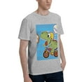thumbnail image 2 of Bingfone Dinosaur Riding A Motorcycle Men'S Loose Fit Short-Sleeve Pocket T-Shirt, 2 of 7