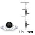 thumbnail image 5 of SuperJeweler 1 Carat Rose Cut Black Diamond Solitaire Engagement Ring In 14 Karat White Gold For Women, 5 of 6