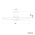 thumbnail image 4 of Corona 44" Matte White Dimmable LED Smart Flush Mount Ceiling Fan with Remote Control, 4 of 6
