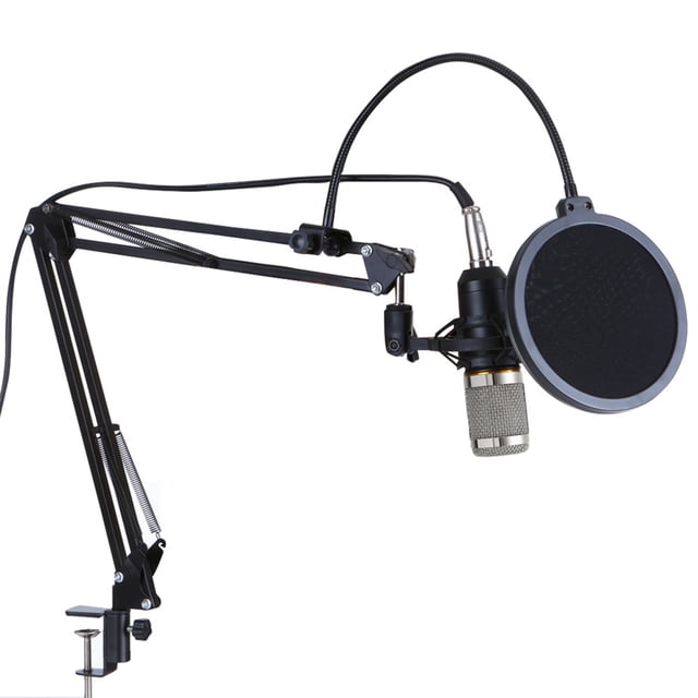 BM800 Kit Professionnel de Microphone à Suspension Studio Diffusion en Direct Diffusion Enregistrement Ensemble de Microphone à Condensateur
