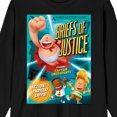 thumbnail image 2 of Captain Underpants Briefs of Justice Adult Black Long Sleeve Tee-Small, 2 of 4