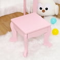 thumbnail image 4 of COZONY 3 Piece Modern Adult Vanity Table Set with LED Lights and Makeup Toy Set, Pink, 4 of 10
