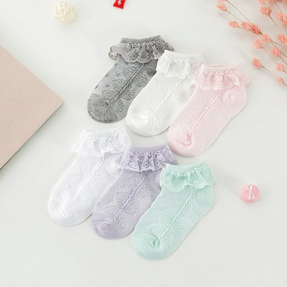 SPRING PARK Baby Toddler Infant Newborn Girls Lace Princess Boat Socks