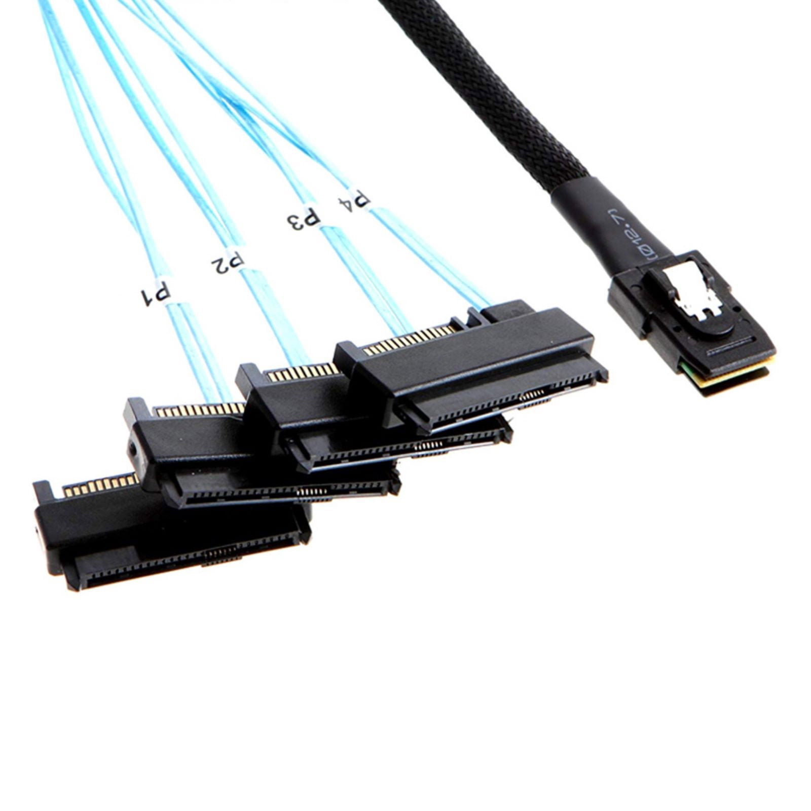 APPLAYERR Mini SAS 36 Pin to 4 SFF-8482 Cable 0.5M SFF 8087 to SATA HDD Data Cable 12GB/s Server Connection 2 Pack
