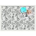 thumbnail image 2 of PinPix 28x20 Custom Cork Bulletin Board Black Floral Rose Poster Board Has a Fabric Style Canvas Finish, Framed in Black Floral Rose, by ArtToFrames (PinPix-164), 2 of 6