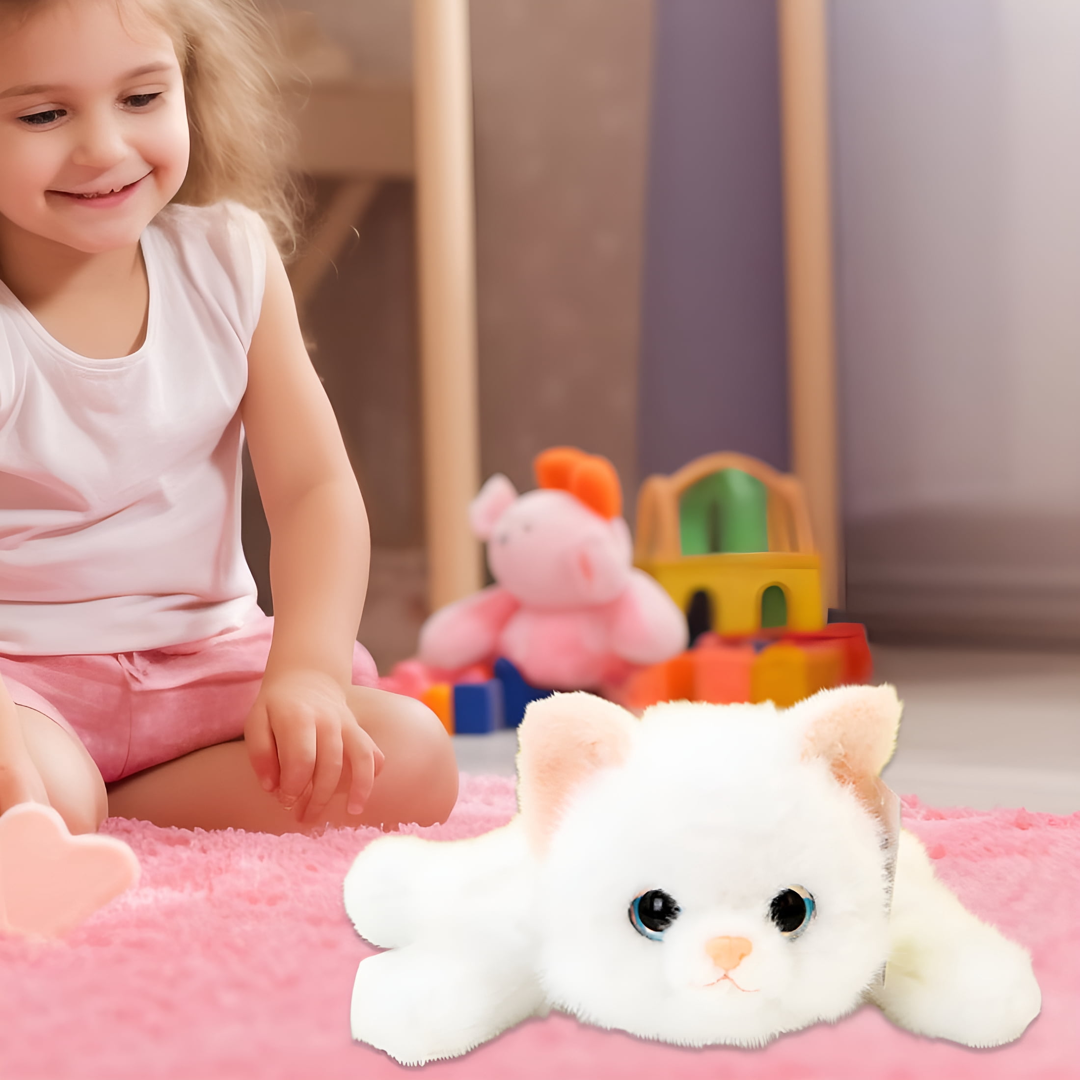 CYFW Weighted Cat Stuffed Animals 0.6 Lbs Cute Realistic Plush Toys 11.8 Inch Soft Plushies Gifts for Kids,Birthday Christmas for Kids,Boys,Girls,Adults