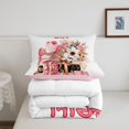 thumbnail image 5 of meiyoeat Fashion Cowgirl Hat Twin Comforter Sets,Western Print Bedding Set,Pink Reversible,2 Pieces,1 Comforter and 1 Pillowcase, 5 of 7